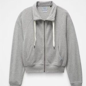 NWT! prAna Cozy Up Full Zip, Heather grey, small